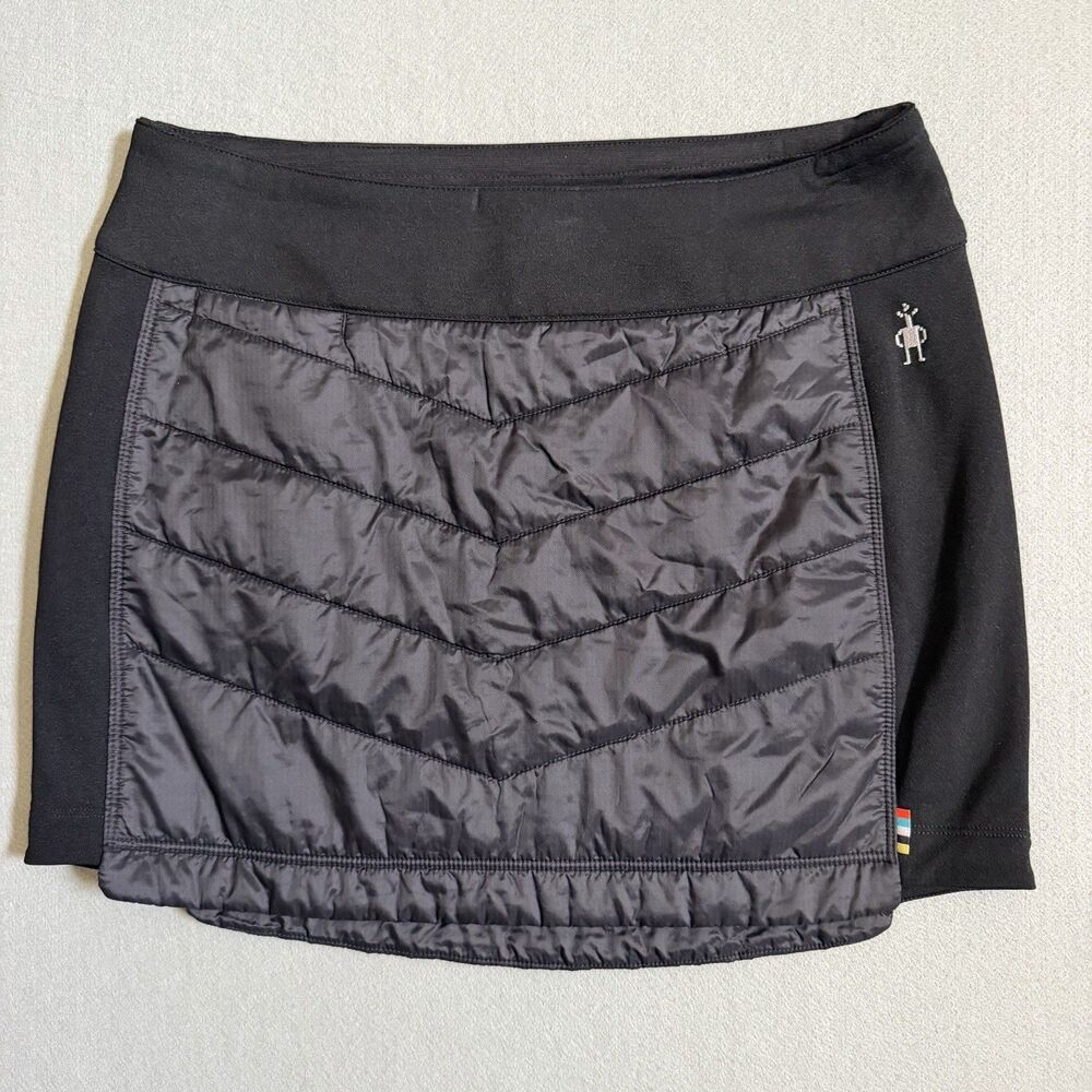 Smartwool Smartloft Pull On Skirt Women’s Sz Medium Merino Wool Quilted Black